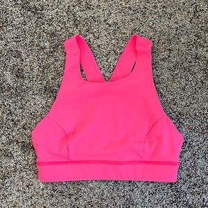 Lululemon Fast and Free bra - Hot Pink, size 6